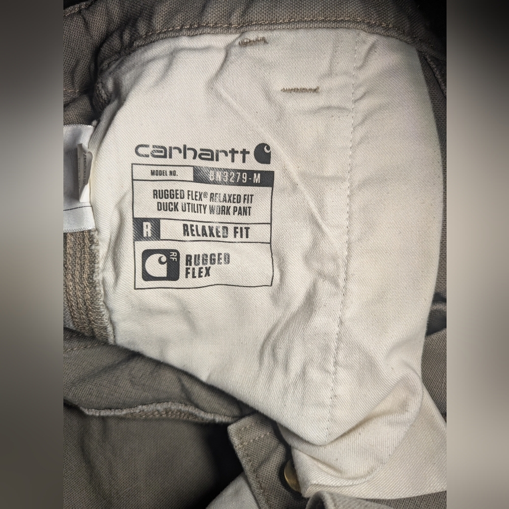 Carhartt Beige Work Pants Size 30x30 - Picture 5 of 11